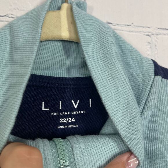 Livi By Lane Bryant 1/4 Zip Sweatshirt Women’s Plus 22 Colorblock Athleisure Gym - Picture 5 of 10